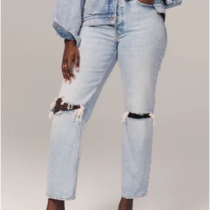 Abercrombie A&F Curve Love The Skinny High Rise White Wash